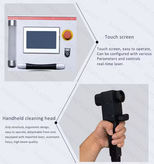 Laserreiniger 100 W Laser-Rost-Industriereinigungsgeräte Plasma-Oberflächenbehandlung AC-Kanalreinigungsmaschine
