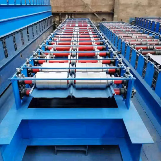 Metallstahlrahmen-Profilstruktur-Bodenfliesenherstellungs-Dachblech-Platten-Wand-Dach-Rollenformmaschine